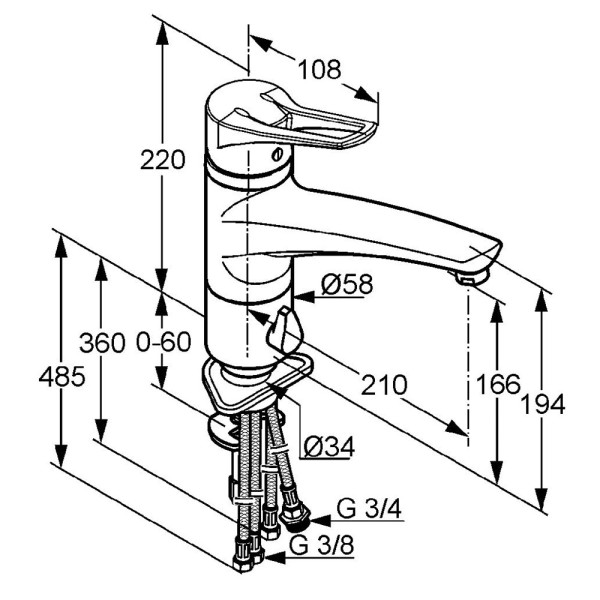 Смеситель для кухни Kludi MX (399070562)