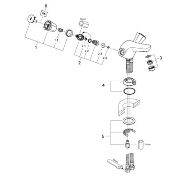 Смеситель для раковины Grohe Costa L (21100001)