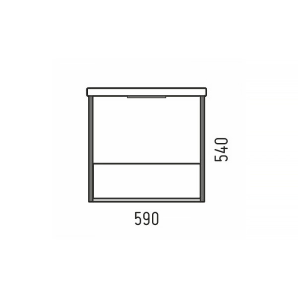 Тумба подвесная Melodia Лофт 60 (Como 60) 1 ящик дуб крафт зол./черный (MFR80107OK)