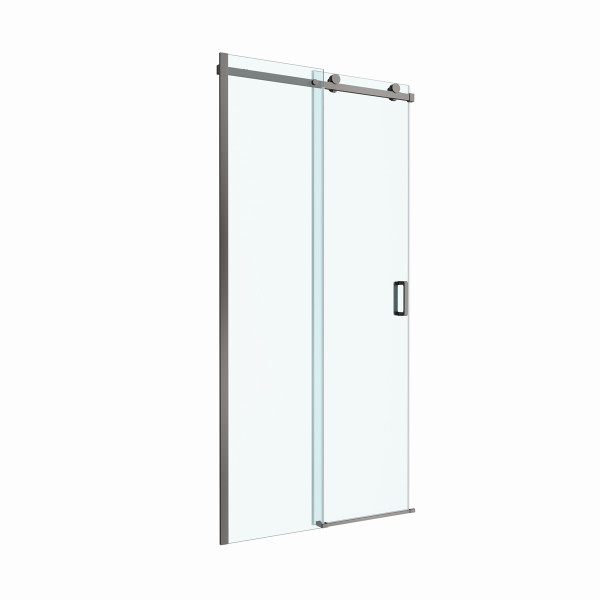 Душевая дверь BelBagno Soft Close-2 100x200 стекло прозрачное, профиль оружейная сталь матовая (SOFT_CLOSE-2-BF-1-100-C-GM)