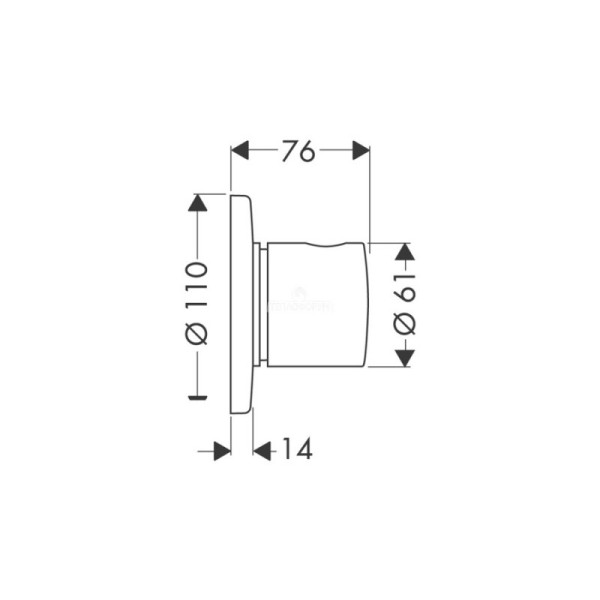 Переключатель Hansgrohe Trio/Quattro (наружная часть) (15932000) Переключатель Hansgrohe Trio/Quattro (наружная часть) (15932000)