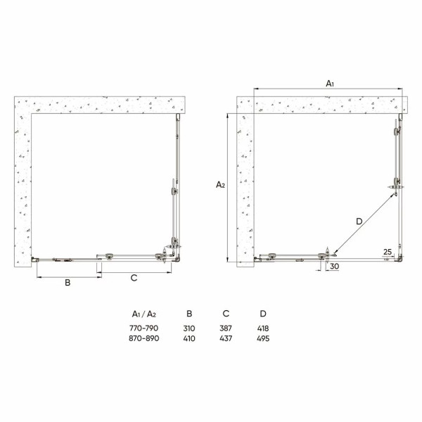 Душевой уголок Veconi RV113 90x90 стекло прозрачное, профиль хром (RV113-90-01-C4)