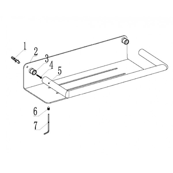 Полка Abber Osten 316 золото брашированное (AA1862BG) Полка Abber Osten 316 золото брашированное (AA1862BG)