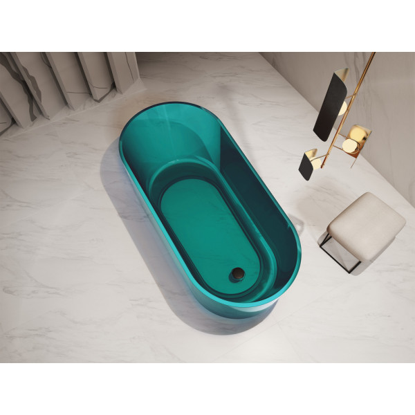 Ванна прозрачная Abber Kristall 170x80 бирюзовая (AT9706Aquamarin) Ванна прозрачная Abber Kristall 170x80 бирюзовая (AT9706Aquamarin)