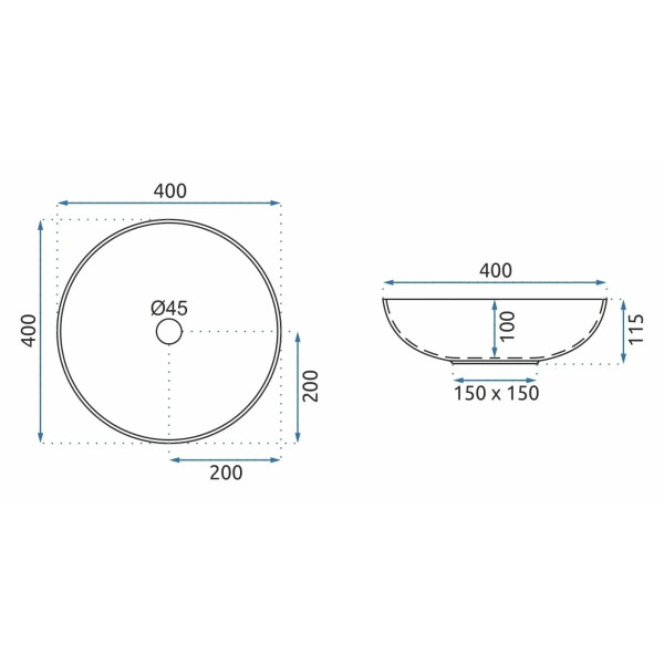 Раковина накладная REA Mexico 40x40x12 (REA-U6030) Раковина накладная REA Mexico 40x40x12 (REA-U6030)