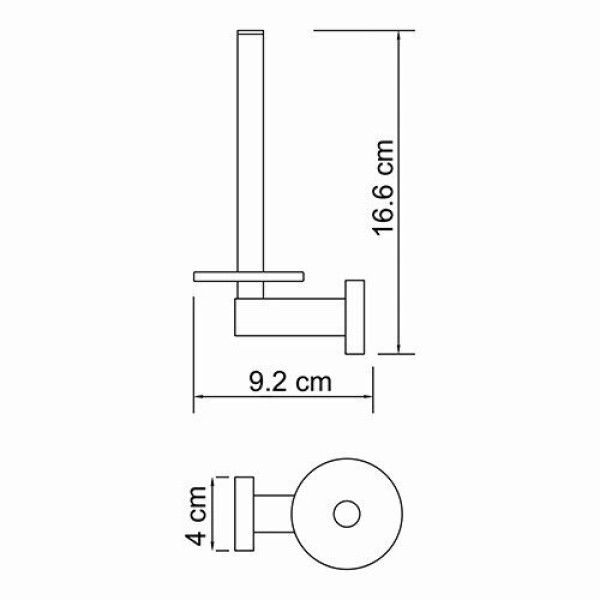 Держатель туалетной бумаги WasserKraft Lippe хром (K-6597)