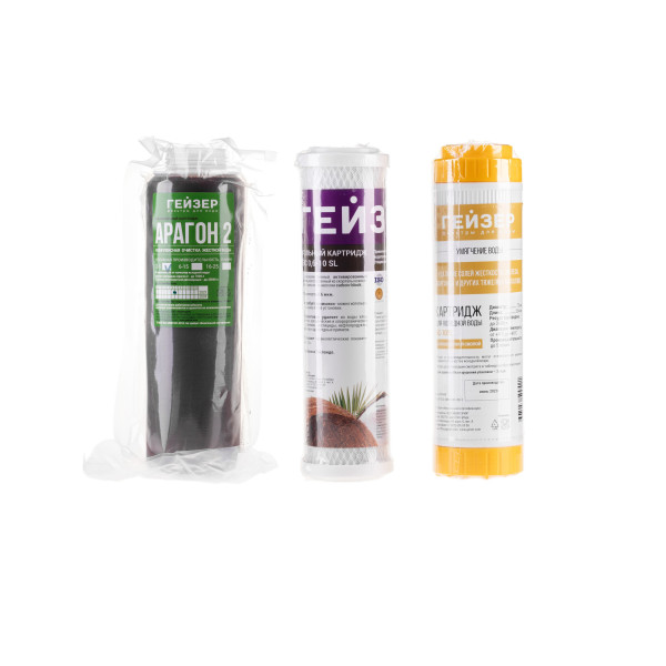 Комплект сменных картриджей №5 для Гейзер 3 (для сверхжесткой воды) (50009) Комплект сменных картриджей №5 для Гейзер 3 (для сверхжесткой воды) (50009)