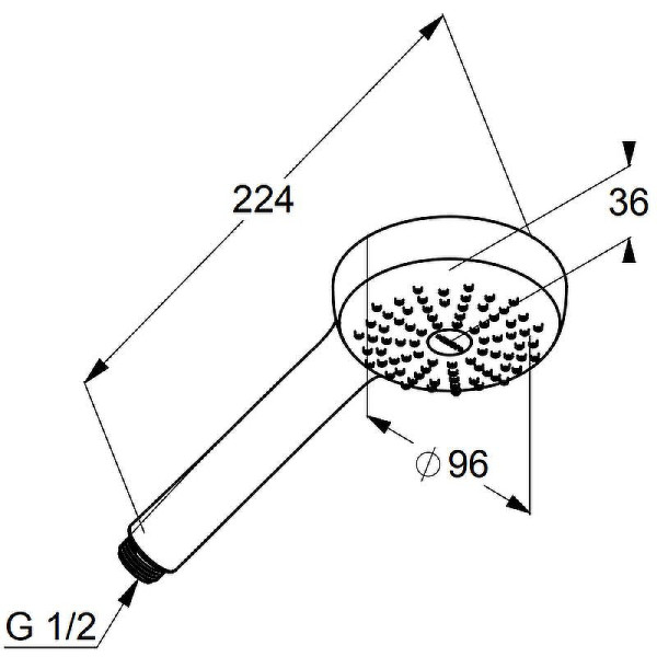 Душевая лейка 1S DN15 хром Kludi (6810005-00)