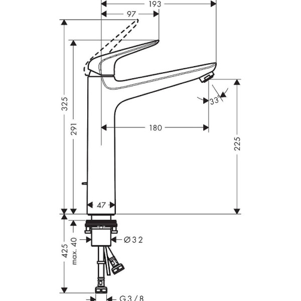 Смеситель для раковины Hansgrohe Novus хром (71123000)