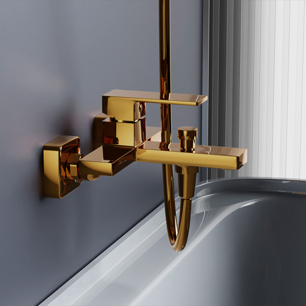 Смеситель для ванны и душа Damixa Gala золото (531000600) Смеситель для ванны и душа Damixa Gala золото (531000600)