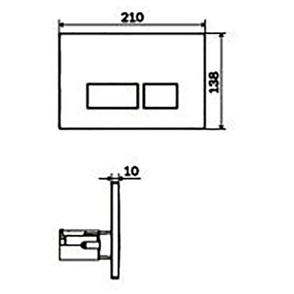 Клавиша смыва AM.PM белая (I047001)