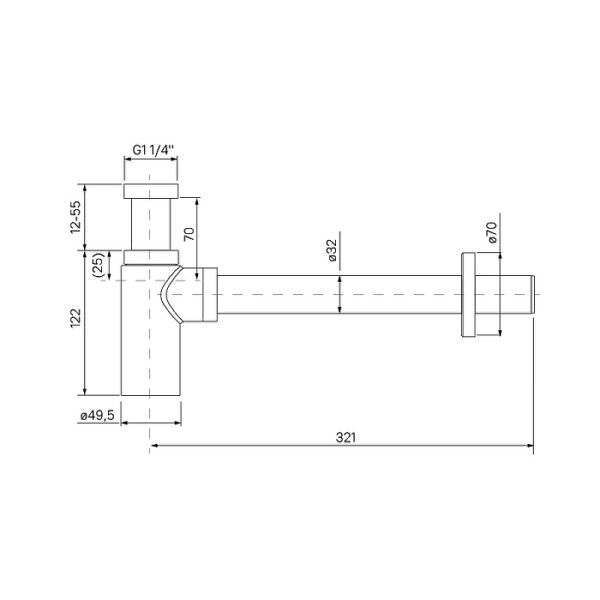 Сифон для раковины Iddis Optima home бронза (OPTBR00i84)