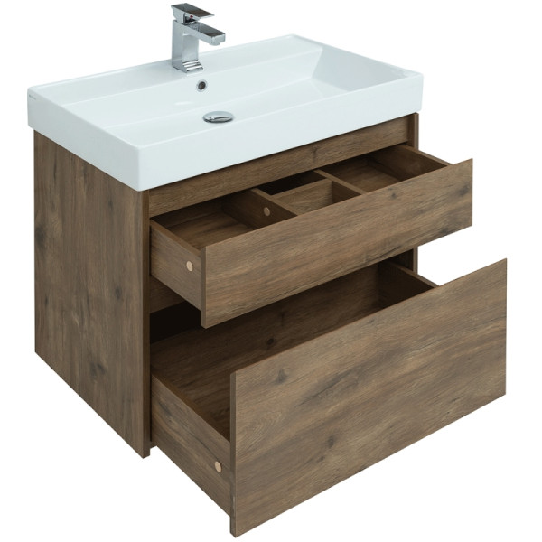 Тумба подвесная Aquanet Nova Lite 75 дуб рустикальный (2 ящика) (00249515)