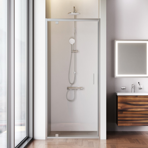 Душевая дверь AM.PM Gem 90x195 стекло прозрачное, профиль хром матовый (W90G-90-1P-MT) Душевая дверь AM.PM Gem 90x195 стекло прозрачное, профиль хром матовый (W90G-90-1P-MT)