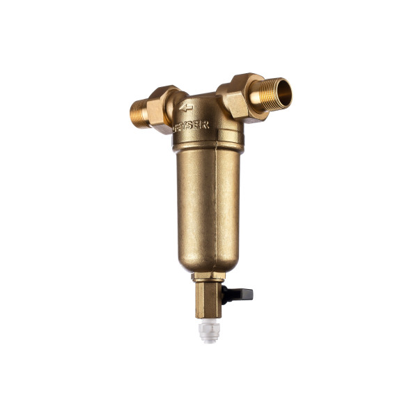 Фильтр самоочищающийся Гейзер-Бастион 121 3/4" (латунный корпус, со сгонами) (32669)