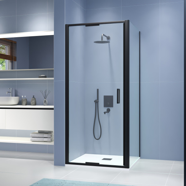 Душевой уголок RGW SV-145B (SV-05B + Z-050-2B) 1000x900 стекло прозрачное, профиль черный (703214509-14)