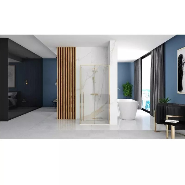 Душевое ограждение Rea Fargo 120x90x195 стекло прозрачное, профиль золото (REA-K6614) Душевое ограждение Rea Fargo 120x90x195 стекло прозрачное, профиль золото (REA-K6614)