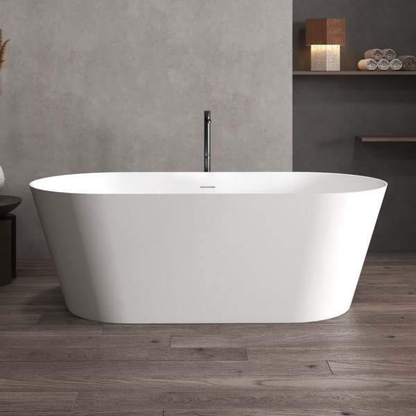 Ванна из искусственного камня Abber Stein 160x70x58 белая матовая (AS9626)