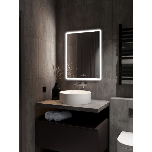 Зеркало Azario 600х800 подсветка, сенсорный выключатель с функцией диммера (AZ-Z-061CS)