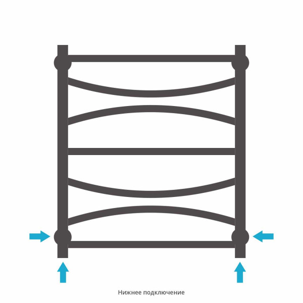 Полотенцесушитель водяной Сунержа Ажур 600х500 белый (12-0255-6050)