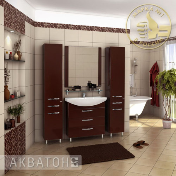 Тумба подвесная Акватон Ария 80 Н белый (1A141301AA010)