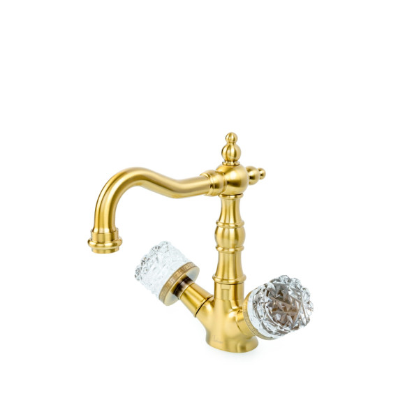 Смеситель для раковины Boheme Crystal бронзовый (312-CRST)