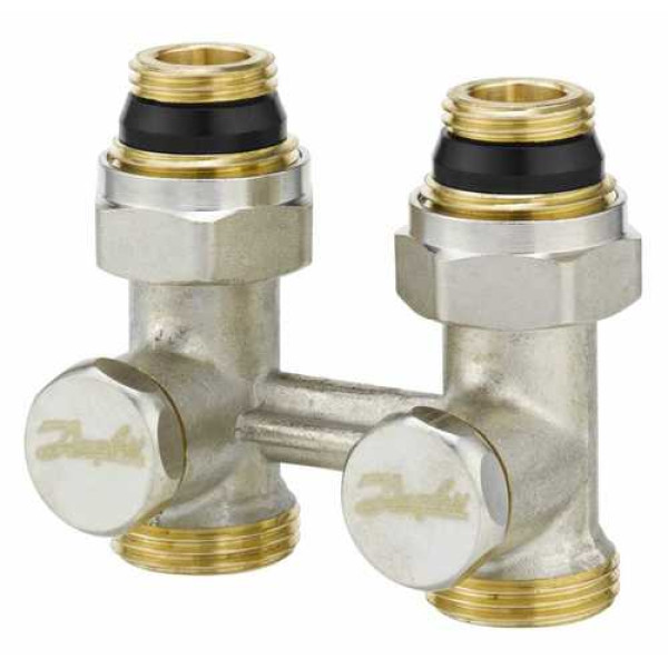 Фитинг двойной со встроенным шаровым краном 1/2"*3/4" (никель) RLV-KS Danfoss (003L0220) Фитинг двойной со встроенным шаровым краном 1/2"*3/4" (никель) RLV-KS Danfoss (003L0220)