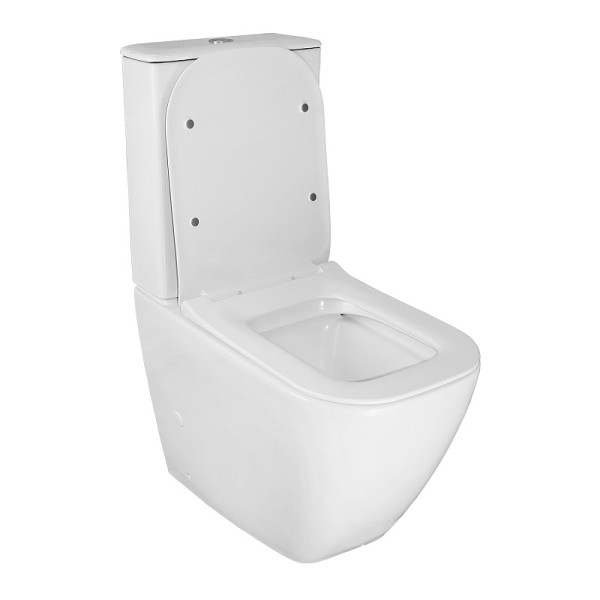 Унитаз напольный Mirada S безободковый с бачком и сиденьем микролифт 620х385х920 (AZ-1288A)