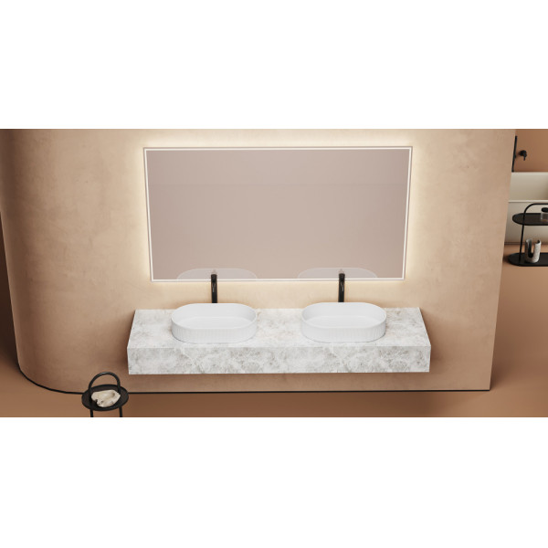 Раковина накладная Abber Bequem 575x360 белый матовый (AC2116MW) Раковина накладная Abber Bequem 575x360 белый матовый (AC2116MW)