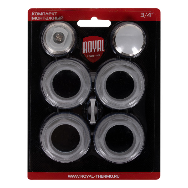 Комплект универсальный для монтажа радиатора Royal Thermo 3/4'' (серебристый) (RT3/4S)