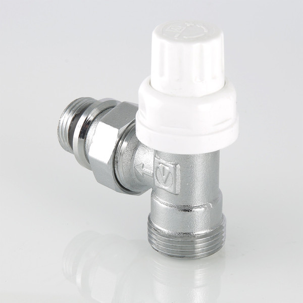 Клапан термостатический угловой 1/2"*3/4"(18) евроконус Valtec VT.031.NER (с уплотн. кольцом) (VT.031.NER.04)