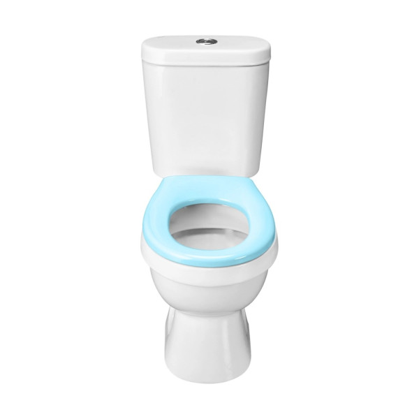 Унитаз-компакт детский Santek Каспер арматура стандарт: 1-реж. с сиденьем голубым полипропилен белый(1WH501846)