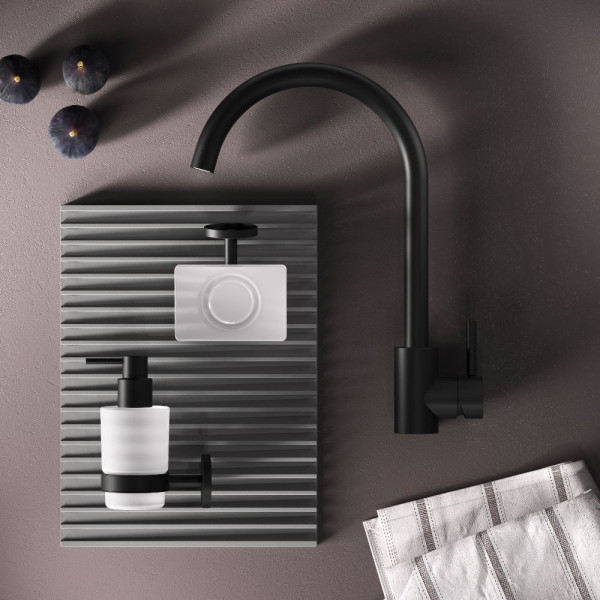 Смеситель для кухни AM.PM X-Joy S с С-изливом черный (F85B07122)