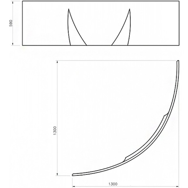 Экран фронтальный для ванны C-Bath Aurora 130x130x59 (CBSP01001) Экран фронтальный для ванны C-Bath Aurora 130x130x59 (CBSP01001)