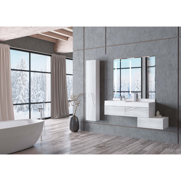 Зеркало Aquaton Сакура 794x29x1100 серебристый (1.A236.5.02S.KW8.0)