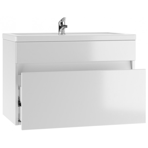 Тумба подвесная под умывальник Maria 80 Классик с одним ящиком В1 Айсберг Домино (DA3011T)