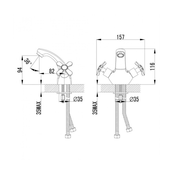 Смеситель для раковины Lemark Partner (LM6546C)