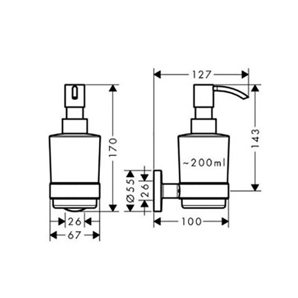 Дозатор для жидкого мыла Hansgrohe Logis Universal хром (41714000)