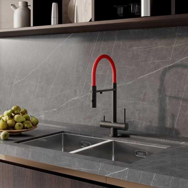 Гибкий шланг для излива Iddis Kitchen Line красный (FSPRD00i59)