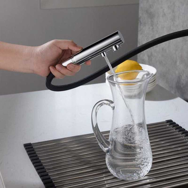 Смеситель для кухни Timo Saona хром, с выдвижным изливом (2356/00FL) Смеситель для кухни Timo Saona хром, с выдвижным изливом (2356/00FL)