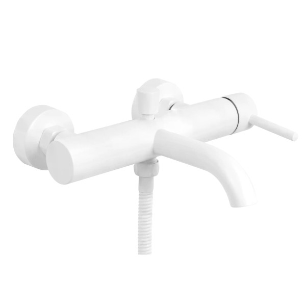 Смеситель для раковины Rea Lungo с душевым комплектом белый (REA-B8030)