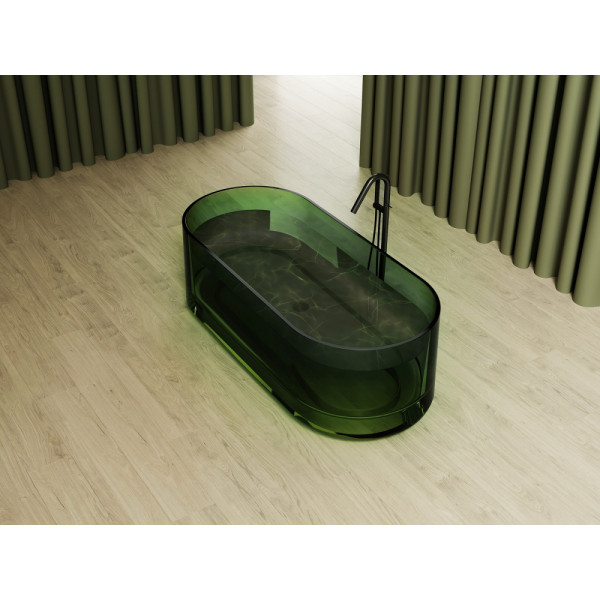 Ванна прозрачная Abber Kristall 170x75 зеленая (AT9708Emerald)