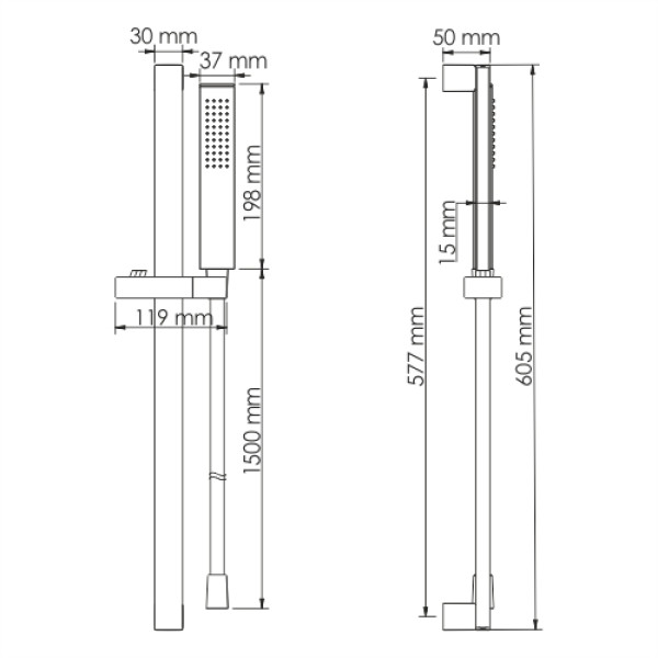 Душевой гарнитур WasserKRAFT Хром (A143)