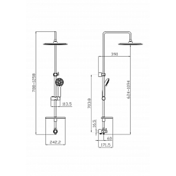 Душевой гарнитур Lemark (LM8801C)
