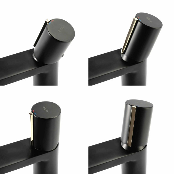 Смеситель для раковины REA Icon Black mat/gold (REA-B5680) Смеситель для раковины REA Icon Black mat/gold (REA-B5680)