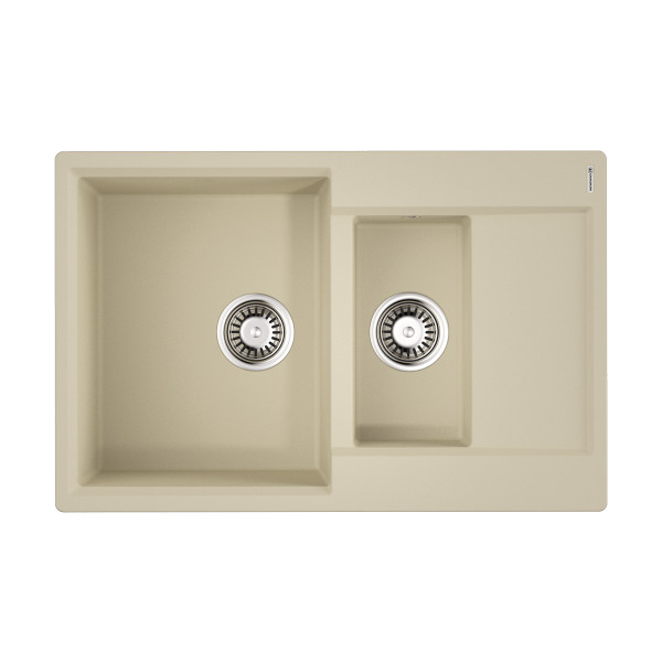 Мойка для кухни врезная Omoikiri Daisen 78-2T-BE Tetogranit/ваниль (4993529) Мойка для кухни врезная Omoikiri Daisen 78-2T-BE Tetogranit/ваниль (4993529)