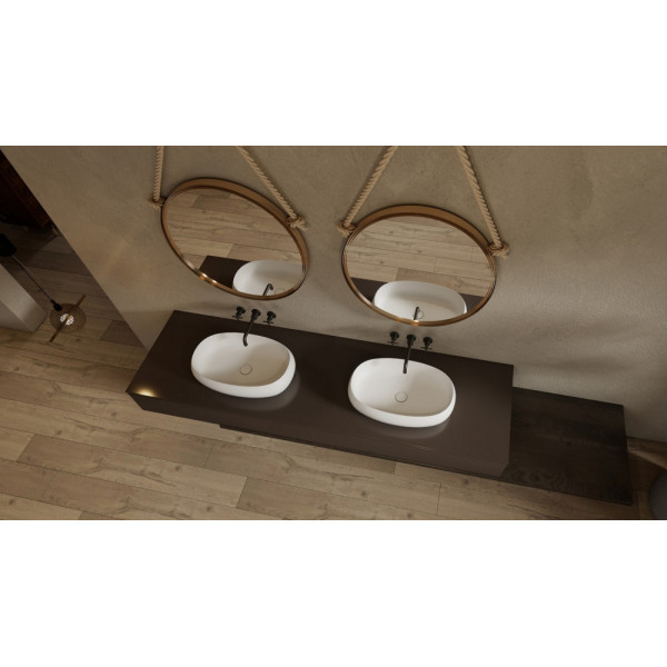 Раковина накладная Stein (белый матовый)