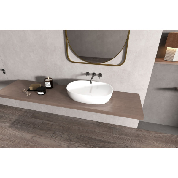 Раковина накладная Stein (белый матовый)