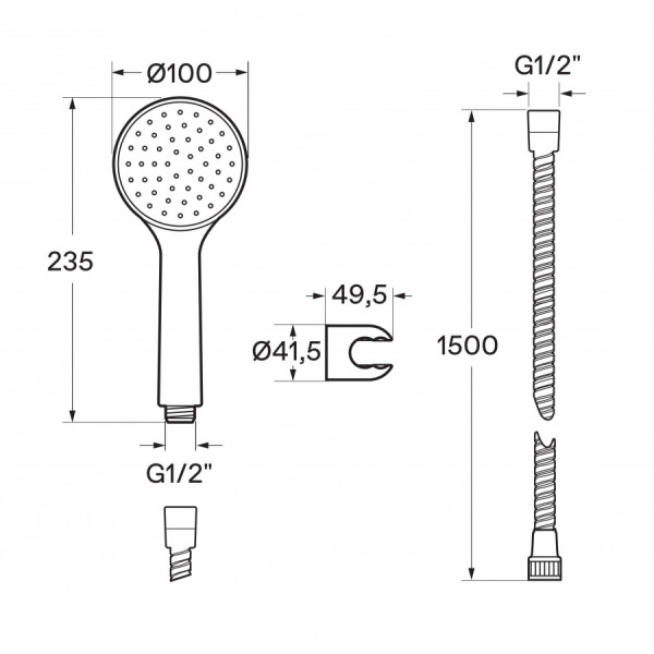 Смеситель для ванны и душа Santek Баус хром с душевым гарнитуром (WH5A12010C001) Смеситель для ванны и душа Santek Баус хром с душевым гарнитуром (WH5A12010C001)