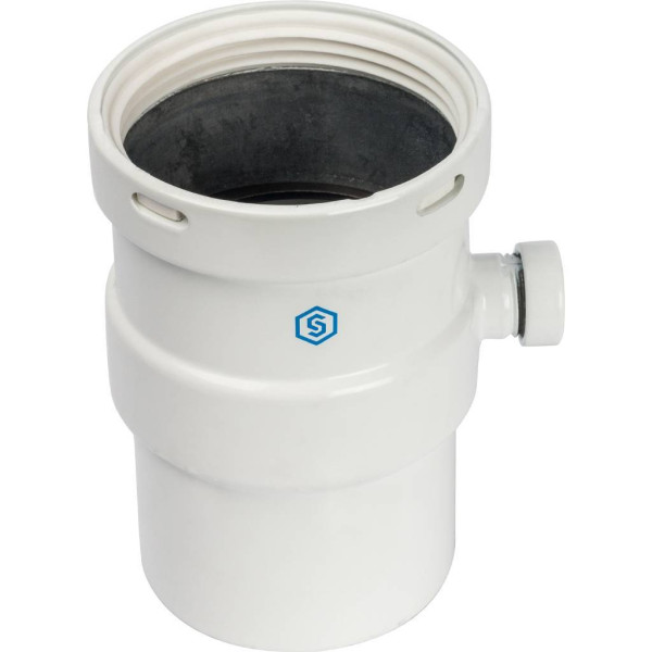 Элемент дымохода Stout горизонтальный DN80 (п/м с патрубком для отвода конденсата) (SCA-0080-020135)